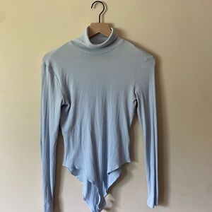 Blue Asymmetrical Bodysuit